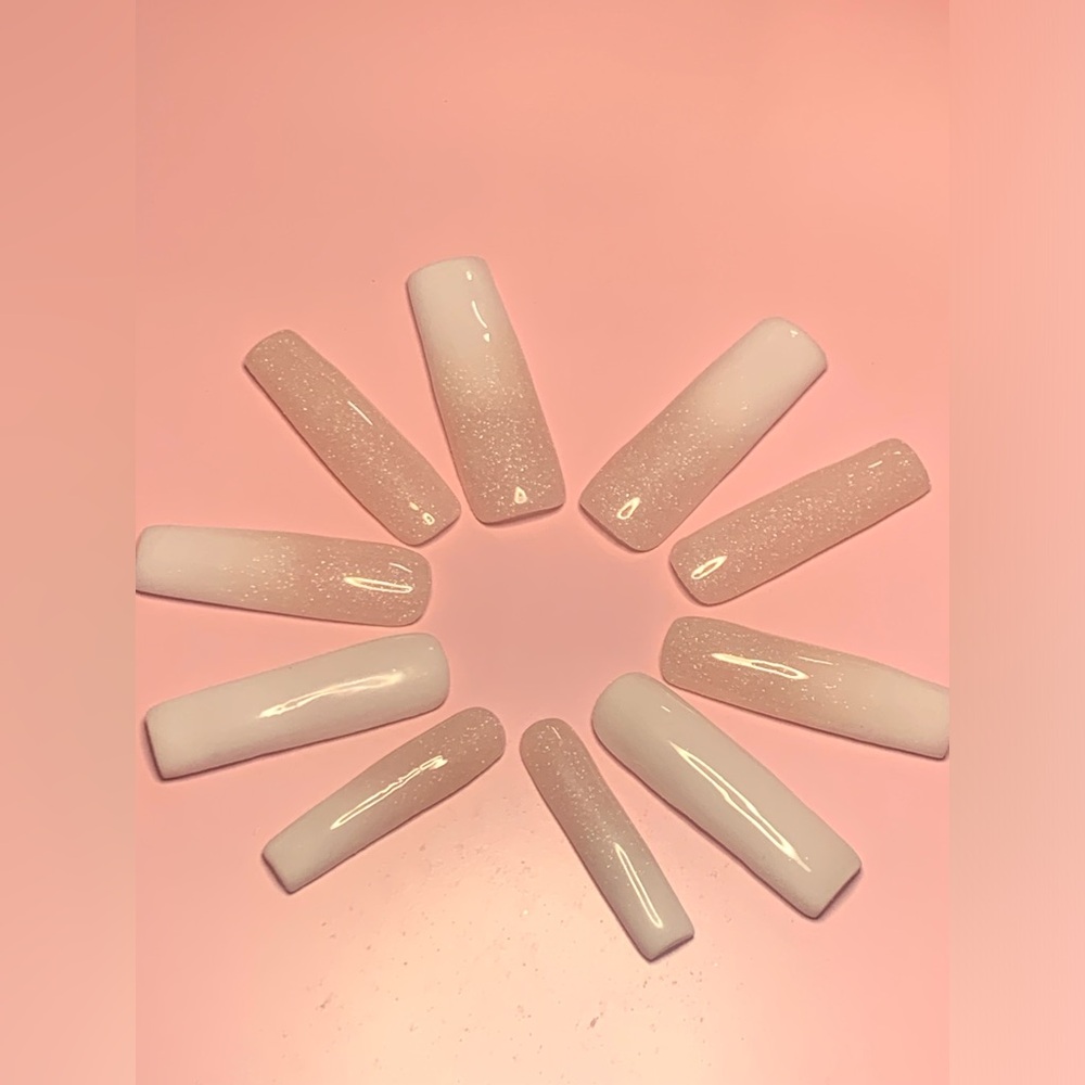 Blush Glitter Ombre Press-On Nails